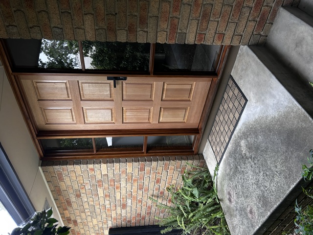 Timber front door installation